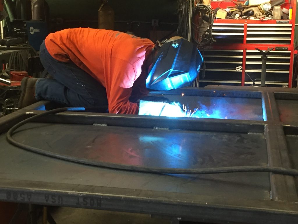 MIG welding at Certified Welding Maui shop